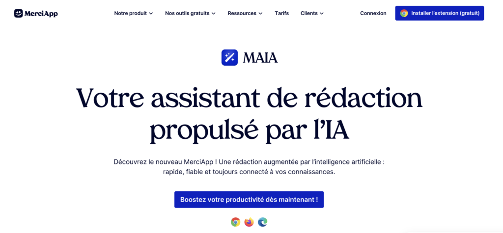 MAIA assistant redaction IA