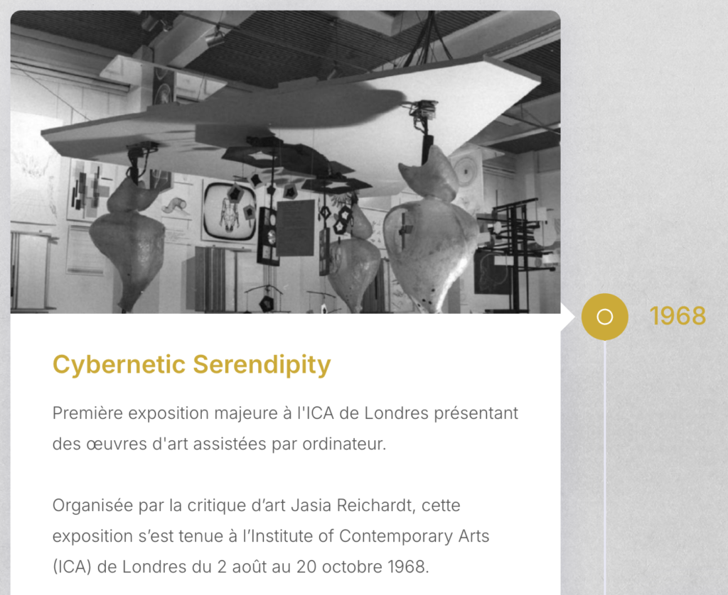 Cybernetic Serendipity exposition IA et art Londres